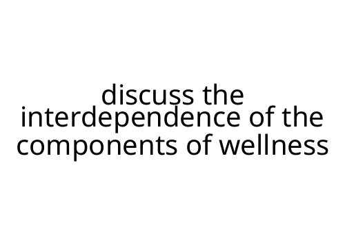 discuss the interdependence of the components of wellness
